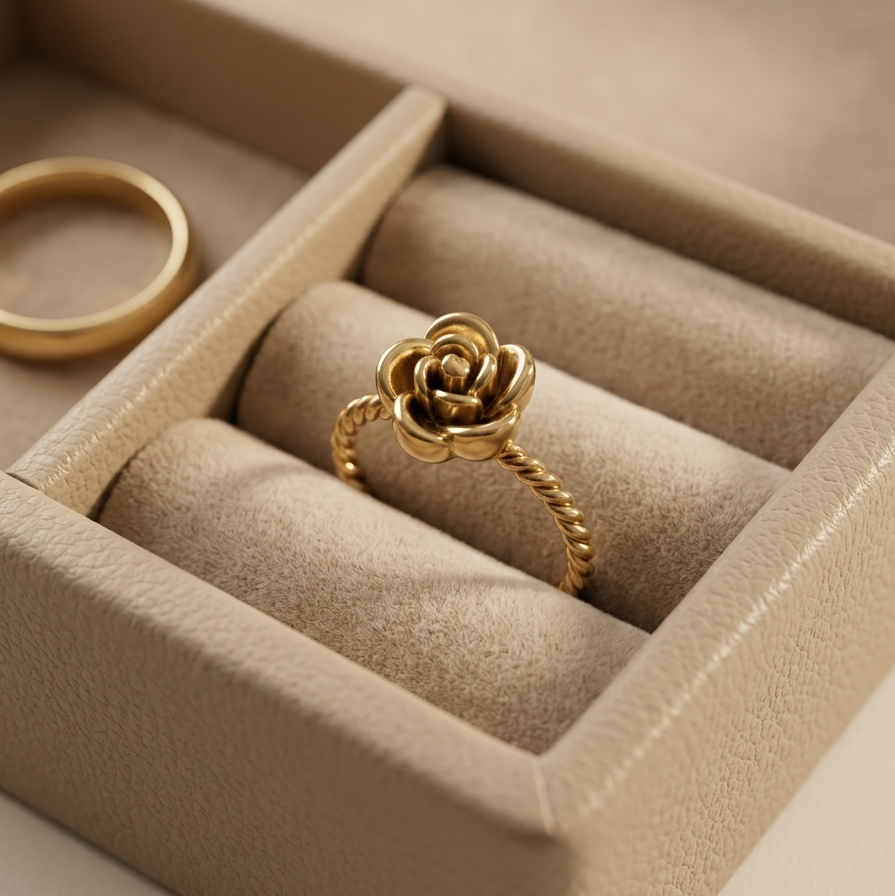 Rose Bloom Twist Ring