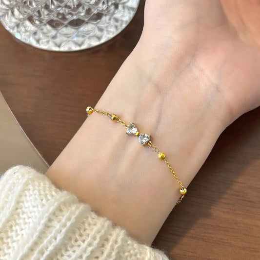 Zircon Bead Chain Bracelet