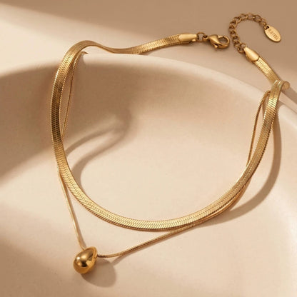 Golden Drop layered Necklace