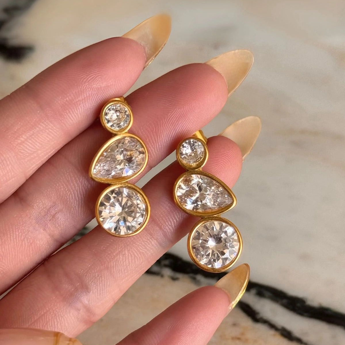 Crystal drop earrings