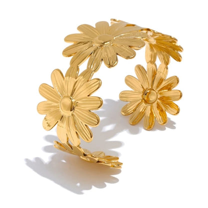 Golden Petal Hand Cuff