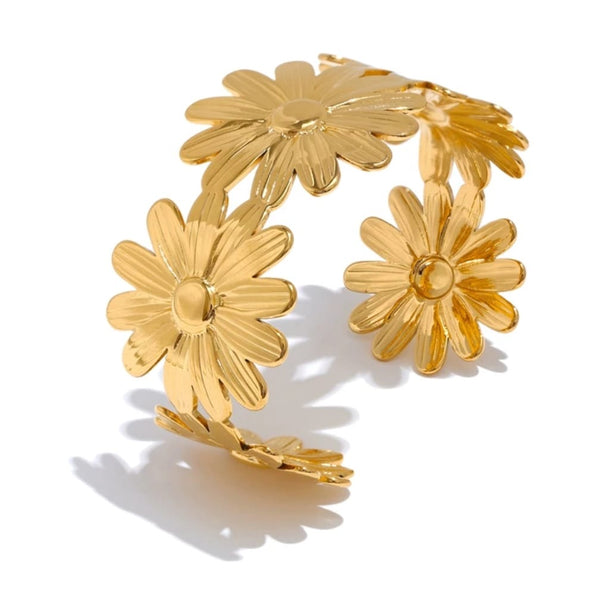 Golden Petal Hand Cuff