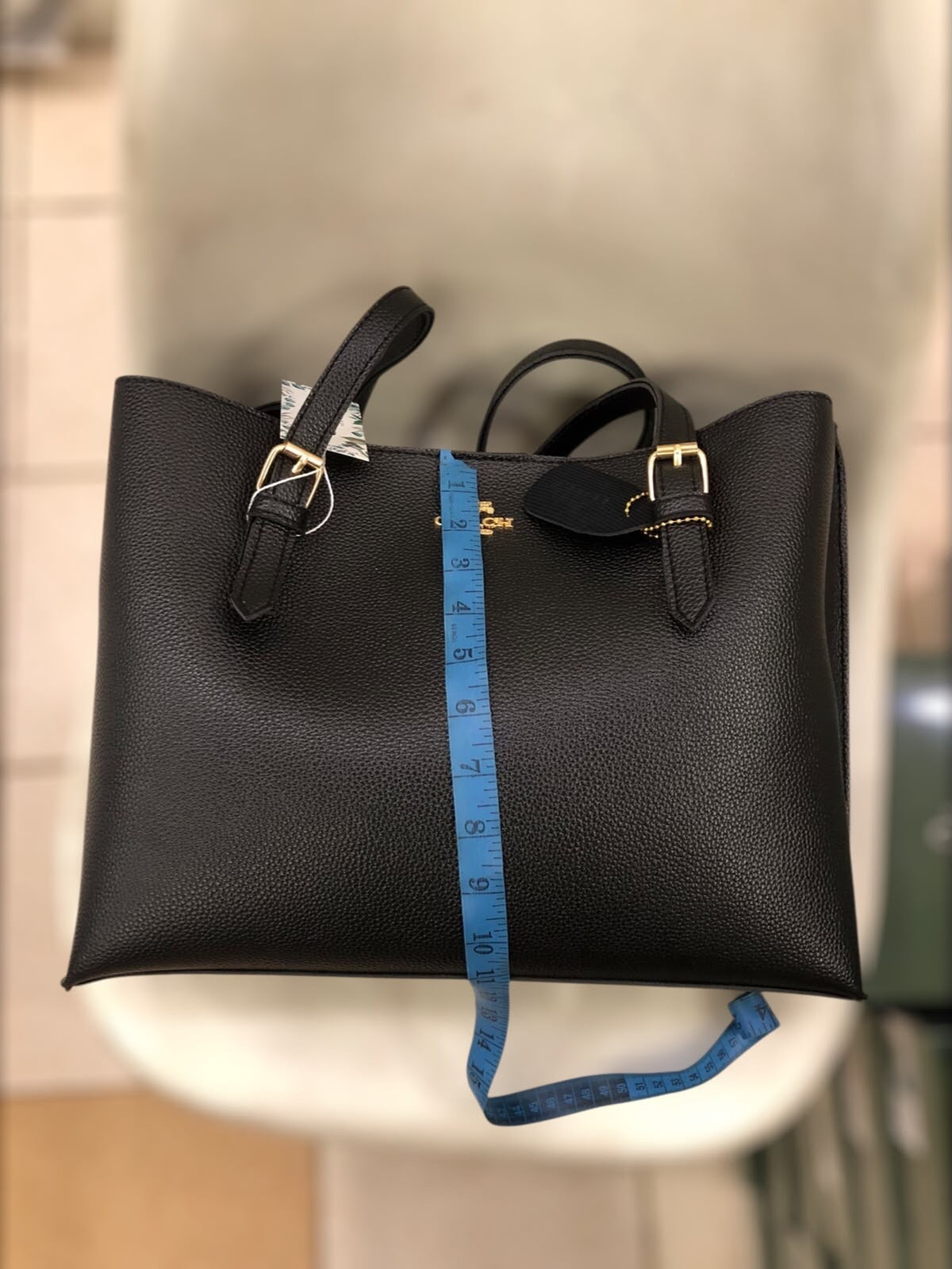 Coach Tote Bag (black & blue)