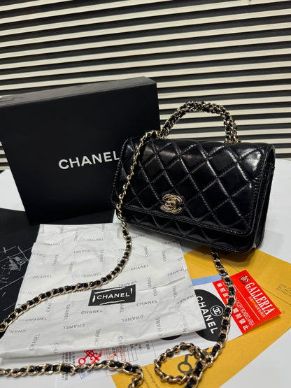 Black Channel Handle Bag (with box)