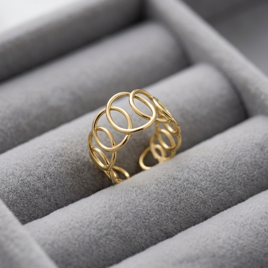 Golden Orbit Ring